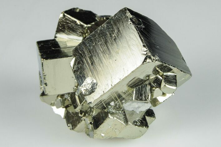 Shiny, Cubic Pyrite Crystal Cluster - Peru #195721